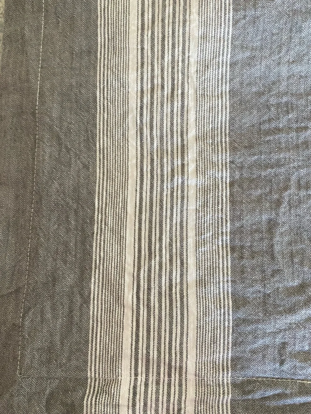 Threshold Chambray Stripe Duvet Cover Set - Gray